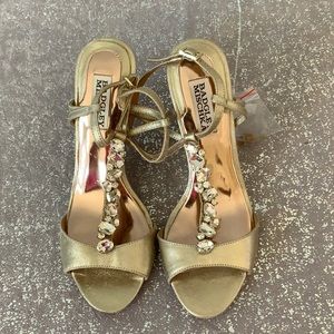 Badgley Mischka gold tone Sandler